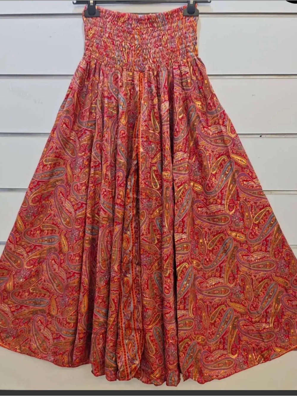 Bohemian Red Paisley skirtpants nwt one size